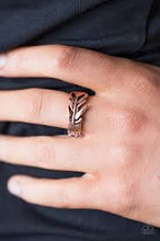 Load image into Gallery viewer, Bright as a Feather Copper Skinny Band Ring