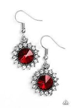 Load image into Gallery viewer, Bring in the Beam Team Red Earrings