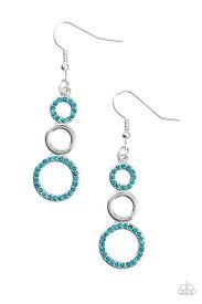 Bubble Bustle Blue Earrings