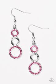 Bubble Bustle Pink Earrings