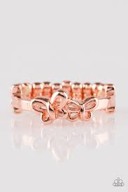 Butterfly Blessing Copper Skinny Band Ring