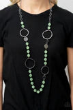 Load image into Gallery viewer, Sea Glass Wanderer Green Necklace