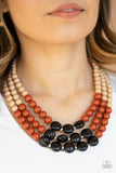 Load image into Gallery viewer, Beach Bauble Brown and Black Multi Necklace