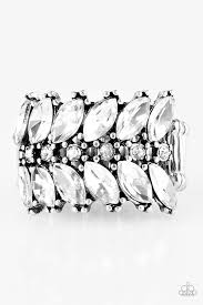 Cache Money White Ring - Angie's $5.00 Bling