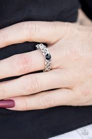 Cache Out Black Skinny Band Ring - Angie's $5.00 Bling