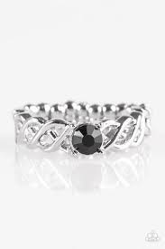 Cache Out Black Skinny Band Ring - Angie's $5.00 Bling