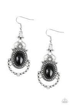 Load image into Gallery viewer, Cameo and Juliet Black Earrings