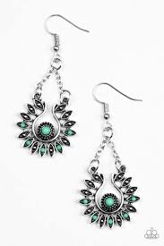Cancun Can-Can Green Earrings
