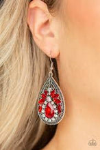 Load image into Gallery viewer, Candlelight Sparkle Red Earrings