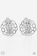Load image into Gallery viewer, Carefree Carnation Silver Clip On Earrings