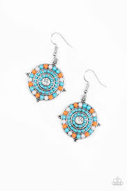 Caribbean Cruzin Blue Earrings