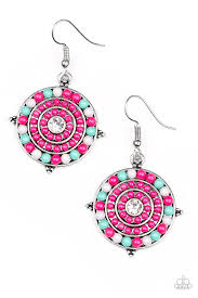 Caribbean Cruzin Pink Earrings