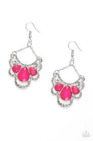 Caribbean Royalty Pink Earrings