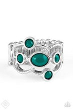 Load image into Gallery viewer, Carnival Catwalk Green Ring - Angie&#39;s $5.00 Bling