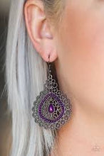 Load image into Gallery viewer, Carnival Courtesan Purple Earrings