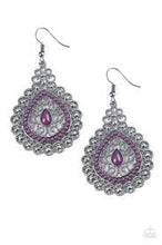 Load image into Gallery viewer, Carnival Courtesan Purple Earrings