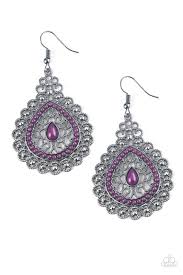 Carnival Courtesan Purple Earrings