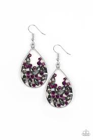 Cash or Crystal Purple Earrings