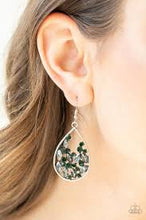 Load image into Gallery viewer, Cash or Crystal Green Earrings
