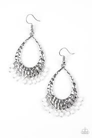 Casually Cancun White Earrings