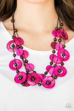 Load image into Gallery viewer, Catalina Coastin Pink Wood Necklace
