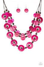 Load image into Gallery viewer, Catalina Coastin Pink Wood Necklace