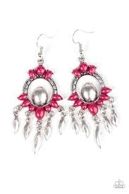 Catch Me If I Fall Pink Earrings