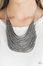 Load image into Gallery viewer, Catwalk Queen Gunmetal Seed Bead Necklace - Angie's $5.00 Bling