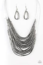 Load image into Gallery viewer, Catwalk Queen Gunmetal Seed Bead Necklace - Angie's $5.00 Bling