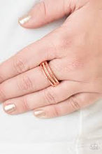 Load image into Gallery viewer, Center Court Copper Skinny Band Ring