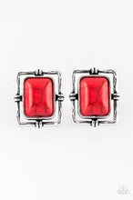 Load image into Gallery viewer, Center Stagecoach Red Post Earrings