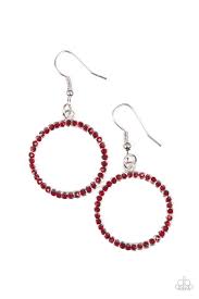 Champagne Chic Red Earrings