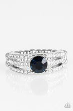 Load image into Gallery viewer, Champion Chic Blue Skinny Band Ring - Angie&#39;s $5.00 Bling