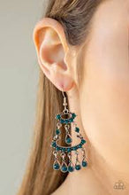 Load image into Gallery viewer, Chandelier Shimmer Blue Earrings