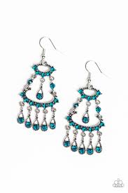 Chandelier Shimmer Blue Earrings