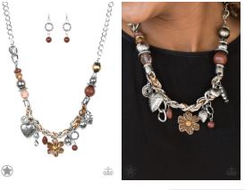 Charmed, I Am Sure Brown Blockbuster Necklace - Angie's $5.00 Bling