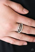Load image into Gallery viewer, Cherish the Glitter White Skinny Band Ring