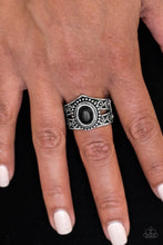 Load image into Gallery viewer, Chief of Chic Black Ring - Angie&#39;s $5.00 Bling