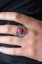 Load image into Gallery viewer, Chief of Chic Red Ring - Angie&#39;s $5.00 Bling