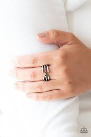 City Center Silver Skinny Band Ring