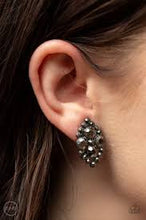 Load image into Gallery viewer, City Gardens Black Clip On Earrings