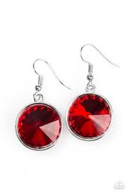 Classy and Glassy Red Earrings