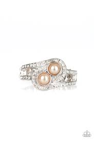 Collect Up Front Brown Skinny Band Ring