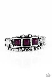 Color Me EMPRESSed Purple Skinny Band Ring