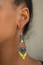 Load image into Gallery viewer, Colorfully Cabaret Yellow Earrings