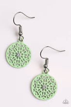 Load image into Gallery viewer, Colorfully Capricious Green Earrings