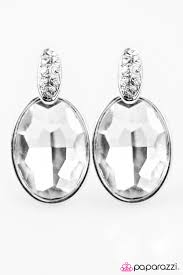 Come Waltz May White Post Earrings