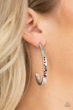 Load image into Gallery viewer, Completely Hooked Red Earrings