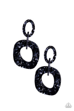 Confetti Congo Blue Acrylic Earrings - Angie's $5.00 Bling
