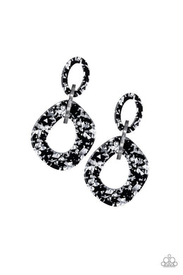 Confetti Congo Silver Acrylic Earrings - Angie's $5.00 Bling